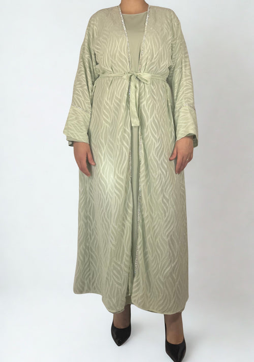 Amira Abaya-Zweiteiler in Mintgrün