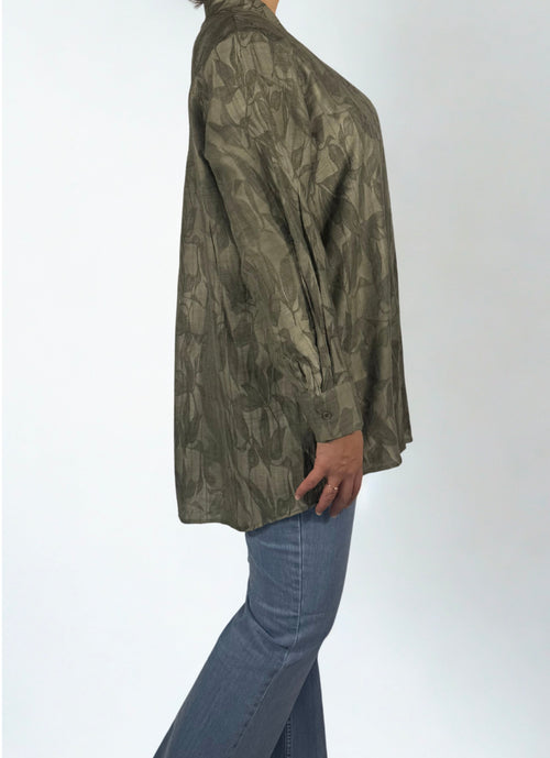 Hana Bluse aus Tencel in Olivgrün