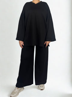 Comfy Zweiteiler Schwarz