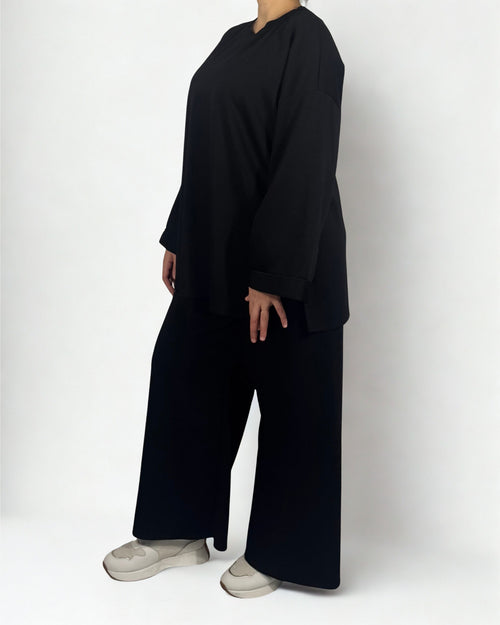 Comfy Zweiteiler Schwarz