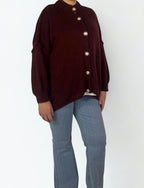 Alya Cardigan in Burgunderrot