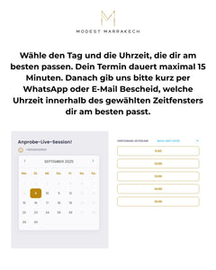 Buche deine persönliche Video-Call-Anprobe!
