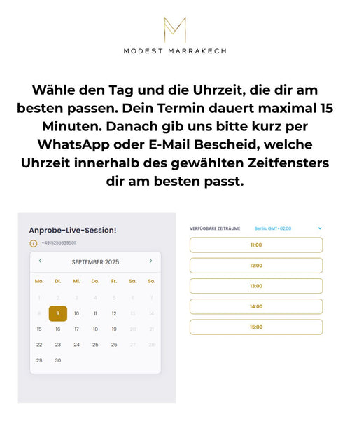 Buche deine persönliche Video-Call-Anprobe!