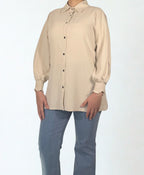 Lange Bluse mit eleganten Ärmelndetails