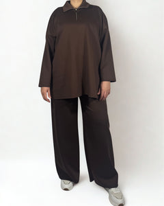 Talia Zweiteiler in Braun