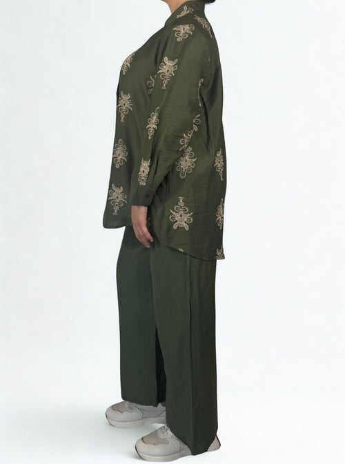 Oriental Zweiteiler in Kakigrün