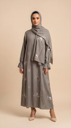 Abaya Ensemble in Marrone
