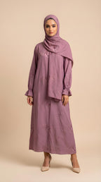 Abaya Ensemble in Rosa Scuro