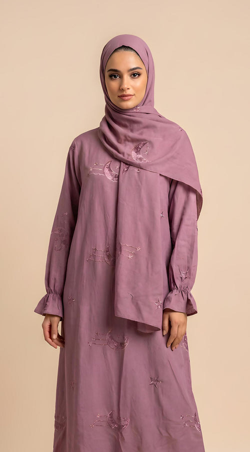 Abaya Ensemble in Rosa Scuro