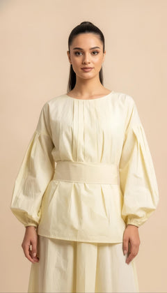 Amal Completo in Cotone in Giallo