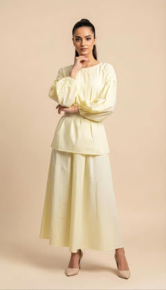 Amal Completo in Cotone in Giallo