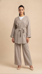 Coordinato in maglia Amara Taupe