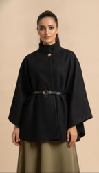 Giacca Aurora Nera con cintura