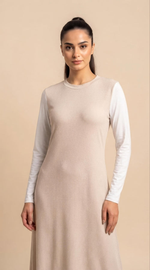 Sottoveste in cotone - Beige