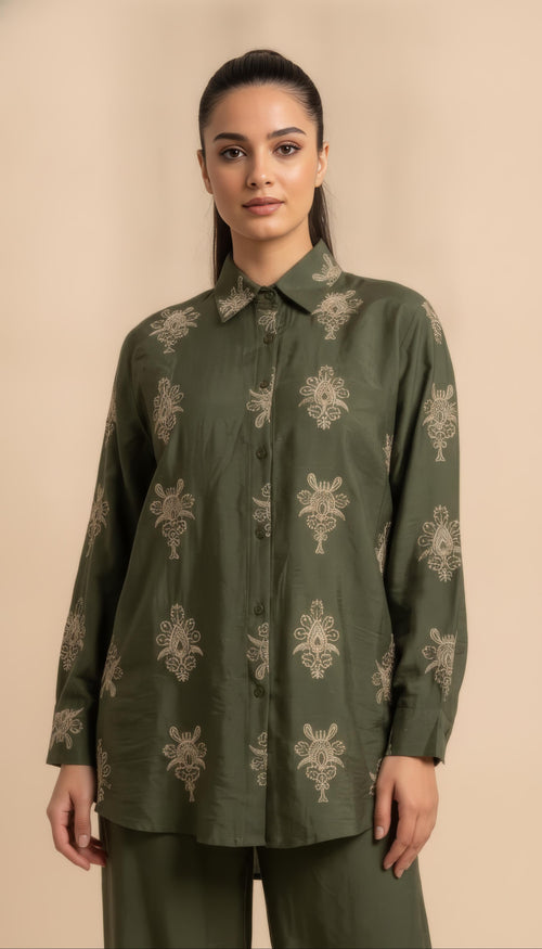 Coordinato Oriental in Verde Kaki