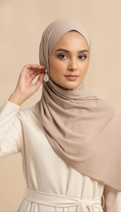 Premium Jersey Hijab - Beige