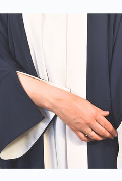 Layali Abaya Dunkelblau/Beige