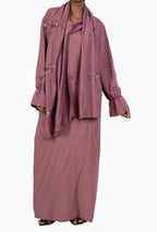 Abaya Ensemble Dunkelrosa