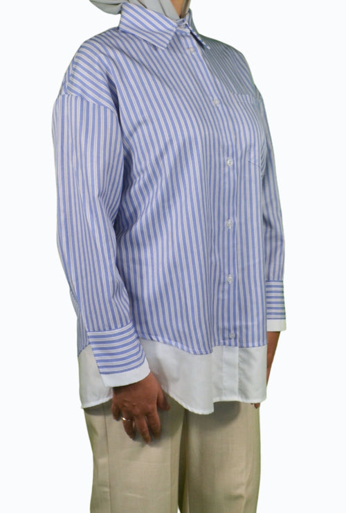 Gestreiftes Oversize-Hemd