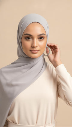 Soft Hijab Grigio Cielo