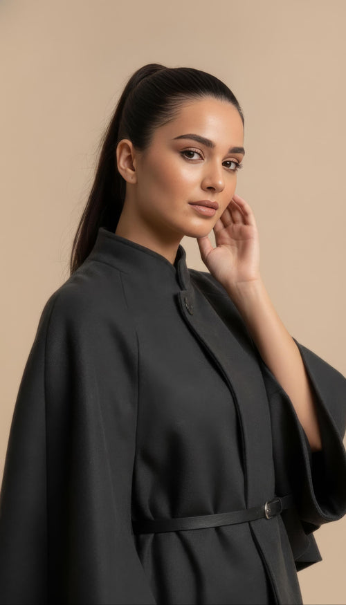 Giacca Yara Grigio Scuro con cintura