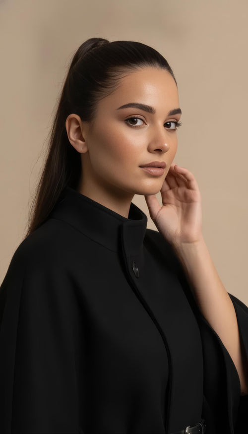 Giacca Yara Nera con cintura