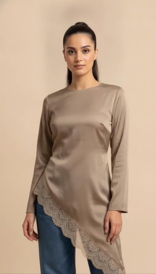Zahra Top con Dettagli in Pizzo
