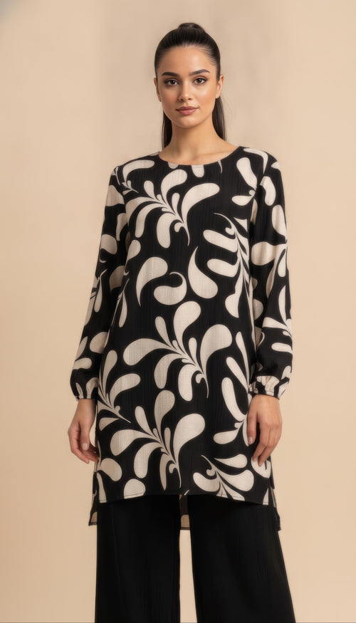 Completo due pezzi con fantasia elegante