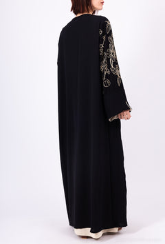 Amina Abaya Zweiteiler in Schwarz
