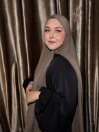 Premium Jersey Hijab - Dunkelbraun