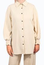 Lange Bluse mit eleganten Ärmelndetails