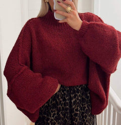 Maya Pullover in Burgenderrot