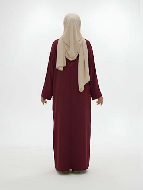 Layla Abaya in Burgunderrot