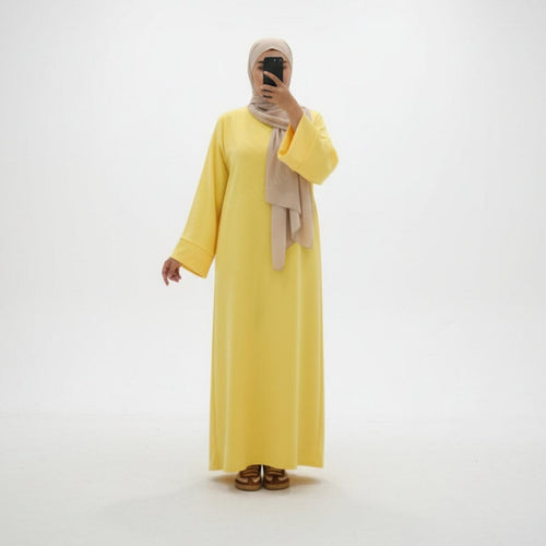 Layla Abaya in Gelb