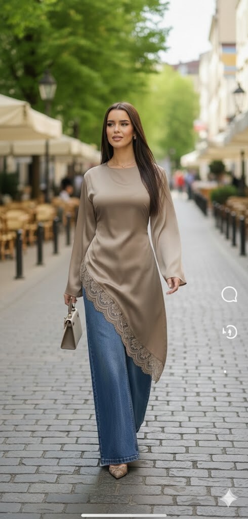 Zahra Spitzen-Oberteil