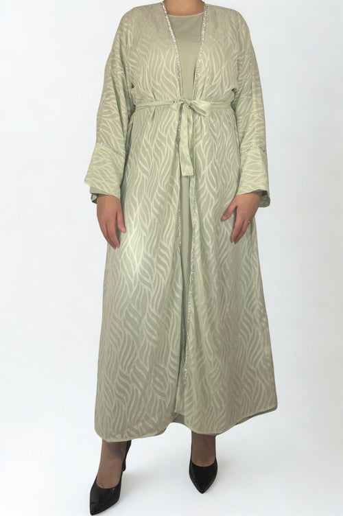 Amira Abaya-Zweiteiler in Mintgrün