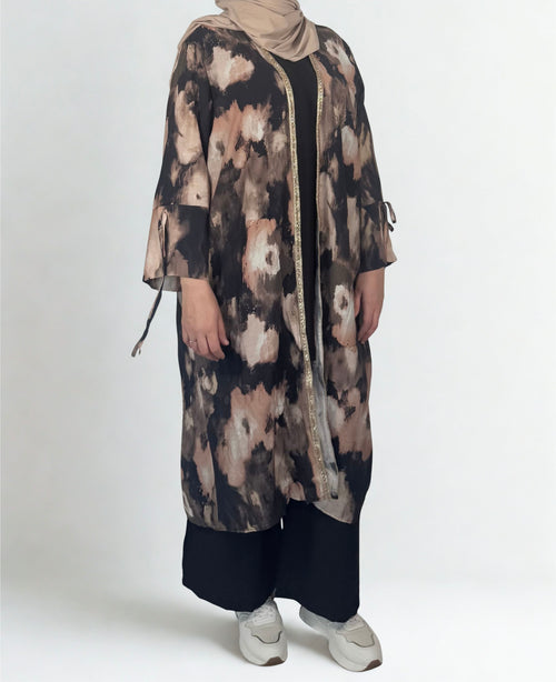 Maysa dreiteiliges Set in Schwarz