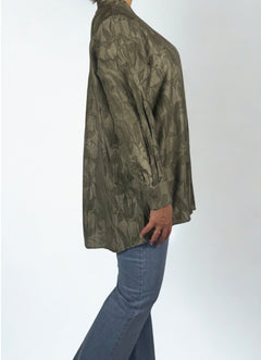 Hana Bluse aus Tencel in Olivgrün