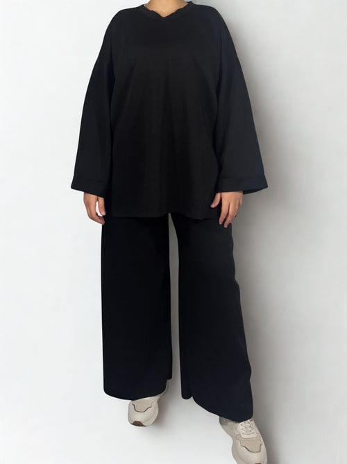 Comfy Zweiteiler Schwarz