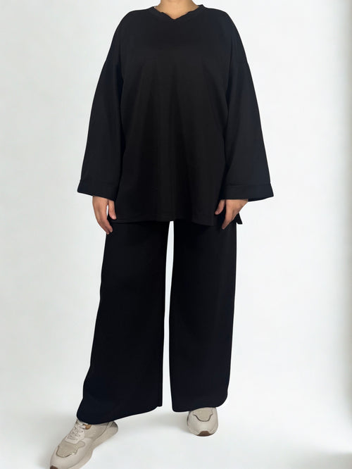 Comfy Zweiteiler Schwarz