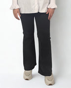 Glitzer-Flared Jeans in Dunkelgrau