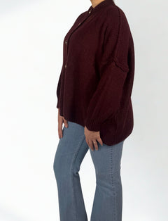 Alya Cardigan in Burgunderrot