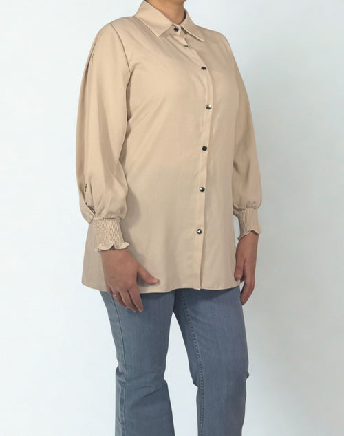 Lange Bluse mit eleganten Ärmelndetails