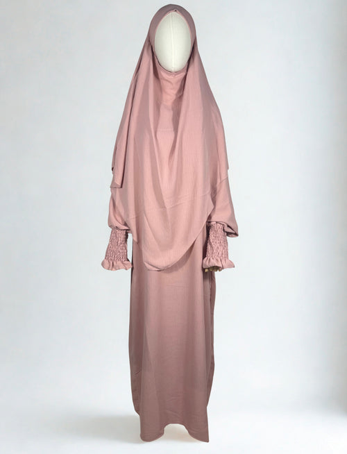 Amina Khimar-Zweiteiler in Rosa