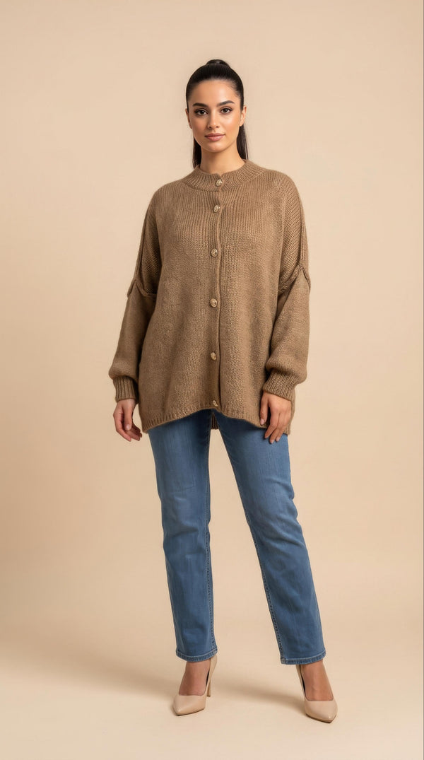 Alya Cardigan in Beige