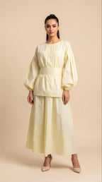 Amal Completo in Cotone in Giallo