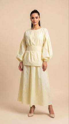 Amal Completo in Cotone in Giallo
