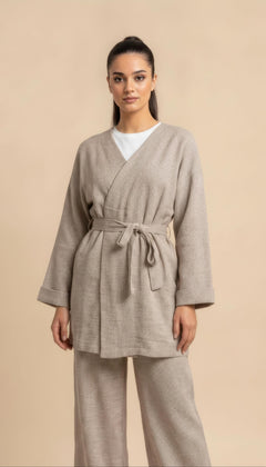 Coordinato in maglia Amara Taupe