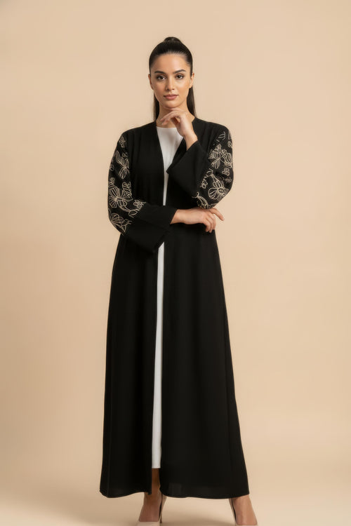Amina Abaya Zweiteiler in Schwarz