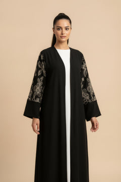 Amina Abaya Due Pezzi in Nero